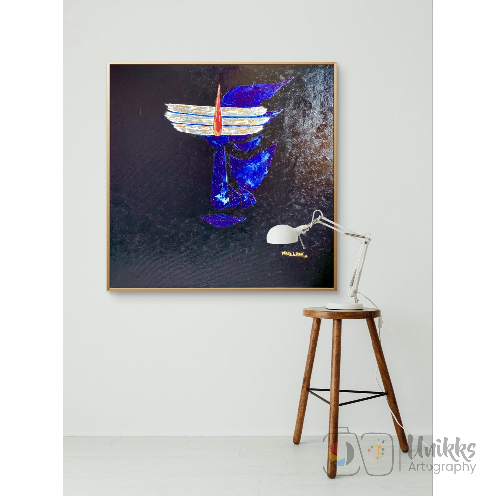 Lord Shiva Abstract Knife Painting